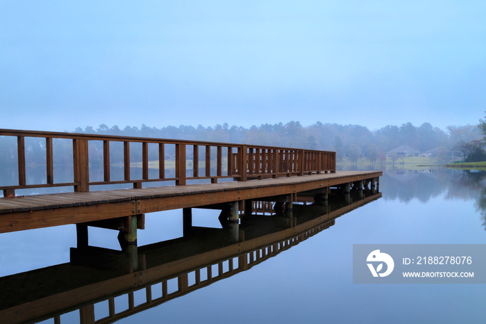 Foggy Dock In East Texas