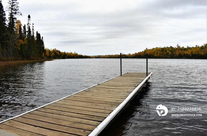 wooden pier on the lake