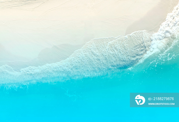 The tropical of Summer seascape from air. Top view from drone. Travel concept and idea