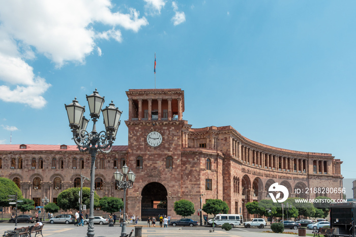 Government House in Republic Square in Yerevan, Armenia