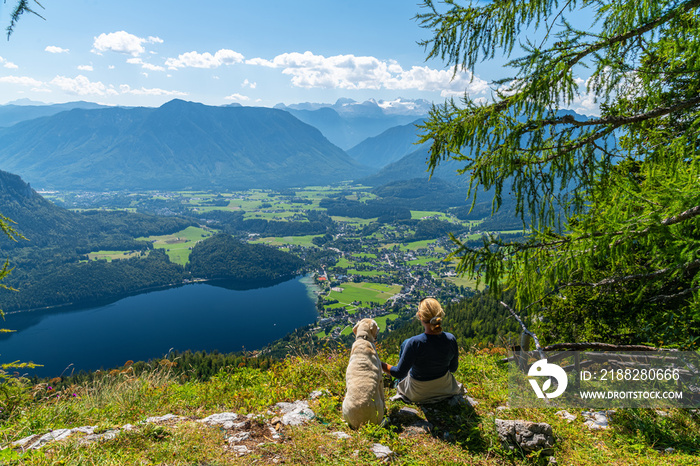 Breathtaking Panoramic View on Altausseersee ( Lake Altaussee ), Ausseerland, Salzkammergut, Austria