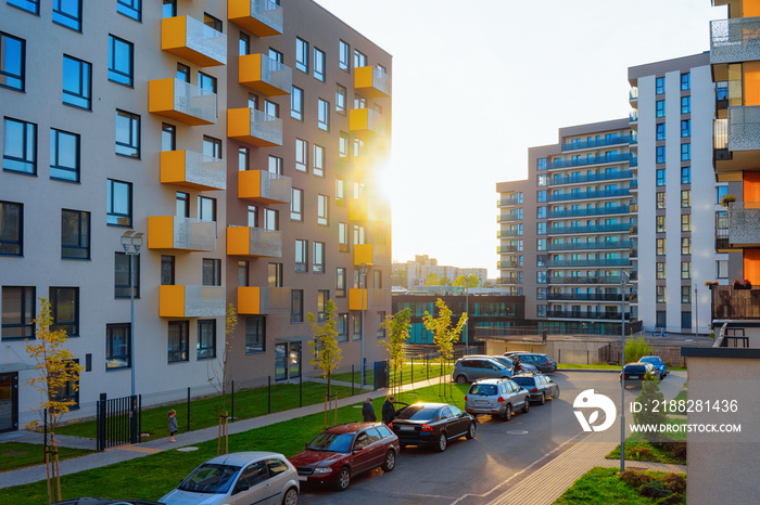 Apartment home house residential building complex street