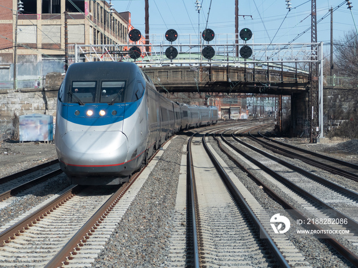 Passenger train in Philadelphia