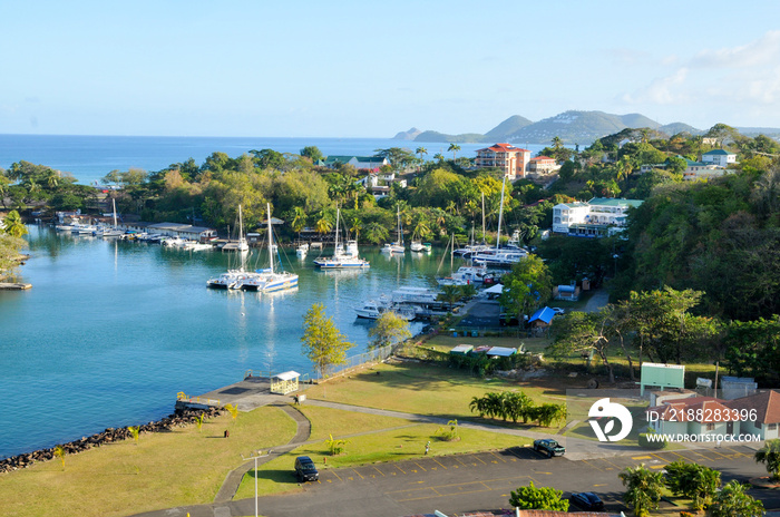 Saint Lucia island port ,castries