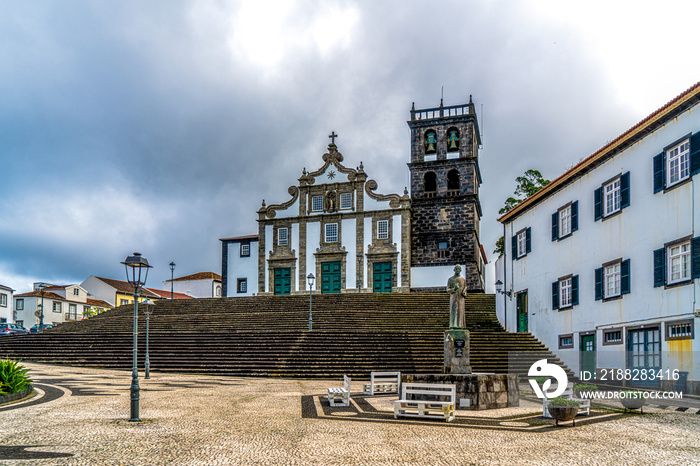 Azores, island of Sao Miguel, in the Village of Ribeira Grande the Church of Igreja Matriz da, Nossa Sehora da Estrella