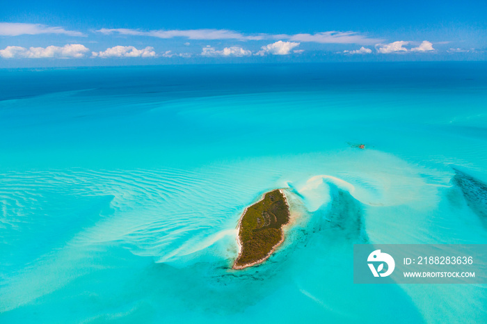 Aerial view, Eleuthera, Bahamas, America