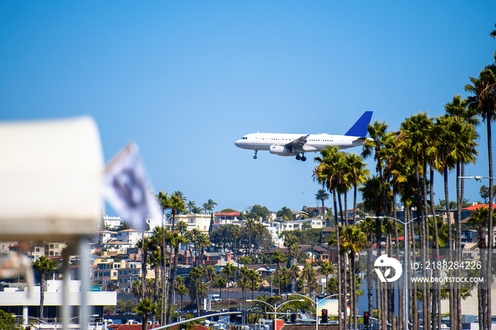 Flying plane in San Diego, USA