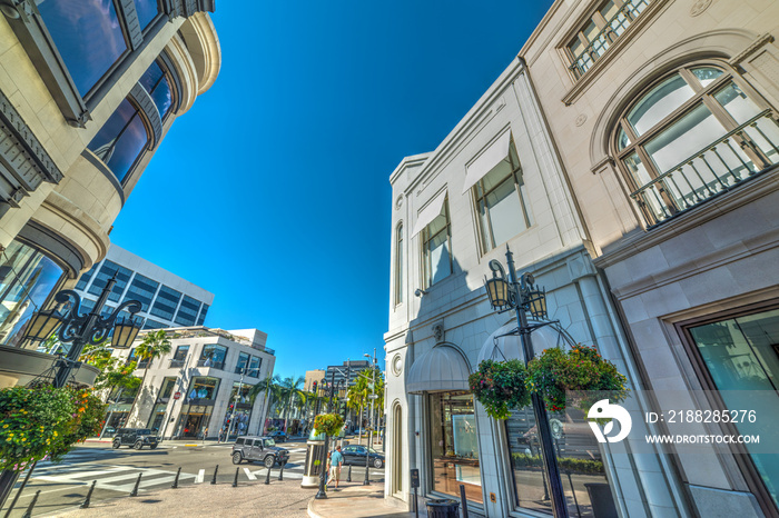 Elegant buildings in Rodeo Drive