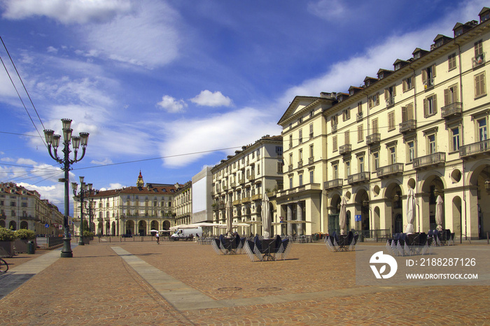 Torino Palazzi in Piazza Vittorio Veneto Piemonte Italia Europa Palaces in Turin Piedmont Italy Europe