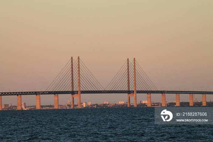 The Öresund Bridge is a cable-stayed road and rail bridge with a length of 7845 m, running over the Øresund Strait, connecting the capital of Denmark – Copenhagen with the Swedish Malmö.