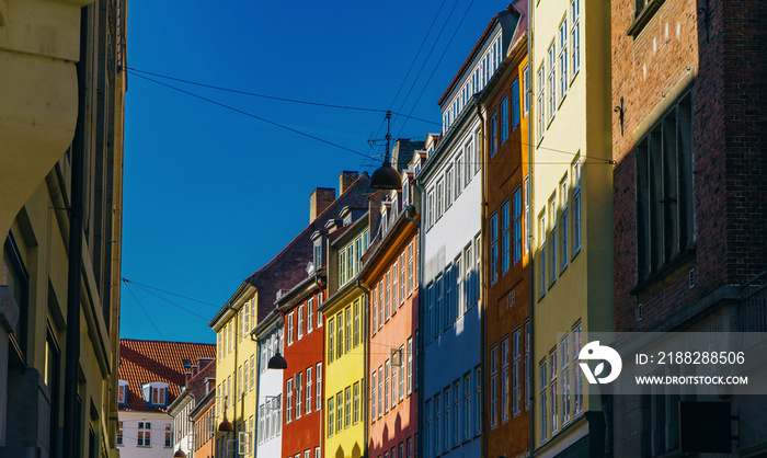 Traditional architecture in the old town of Copenhagen, Denmark.