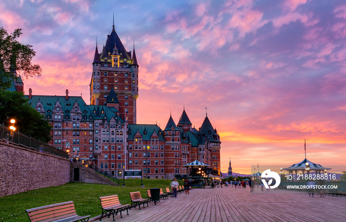 Quebec City Skyline at Sunset - Quebec, Canada