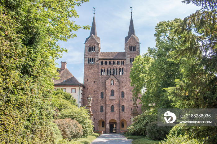 Westwork (Westwerk) Monastery Corvey (Kloster Corvey ) UNESCO world heritage (Weltkulturerbe) Höxter North Rhine-Westphalia