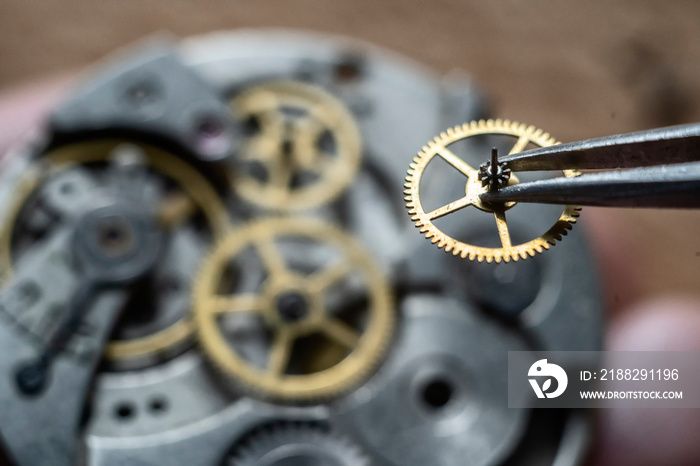 mechanism of old watch