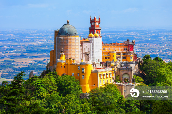 Pena Palace in Sintra town, Portugal