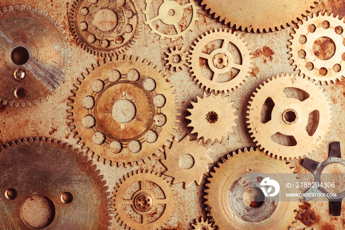 Steampunk gears background