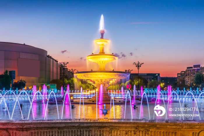 Bucharest, Romania. Unirii Square.