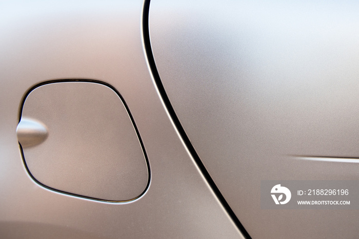 Modern lines in a metallic chassis design of car doors with matte paint.