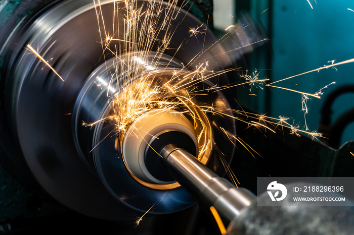 Internal grinding of the workpiece with an abrasive wheel on a circular grinding machine.