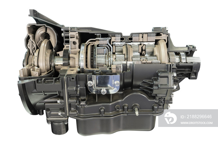 Isolated automatic double clutch transmission in section