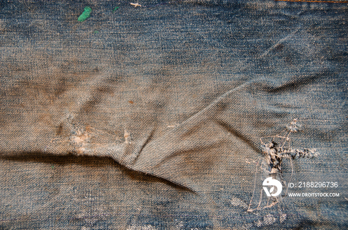 Old jeans vintage levis Big E blue abstract background