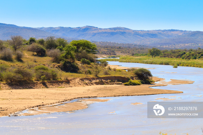 White Umfolozi panorama from viewpoint, Hluhluwe–Umfolozi Game Reserve