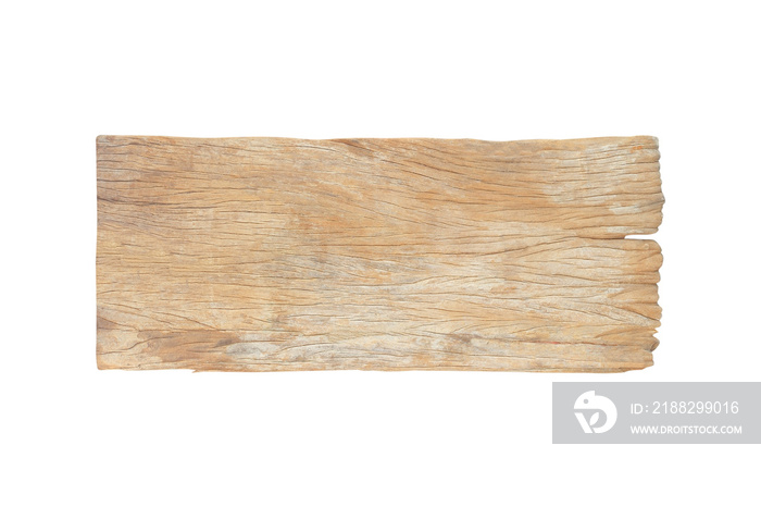 old plank wood isolated on white background