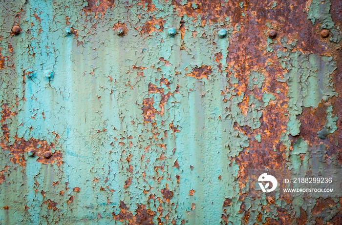 texture of rusty metal with rivets