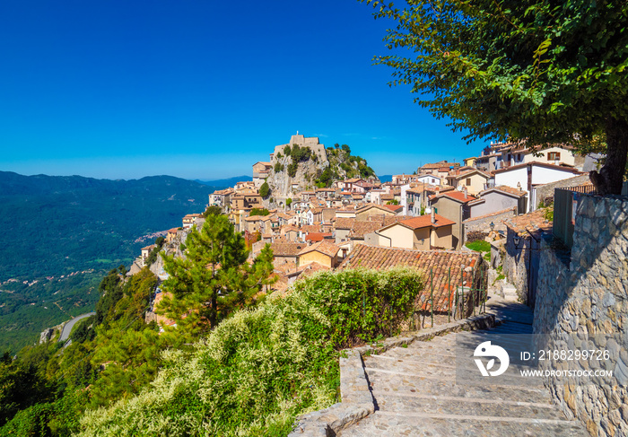 Cervara di Roma (Italy) - A little suggestive town on the rock, in the Simbruini mountains, province of Rome, know as  The artist’s village