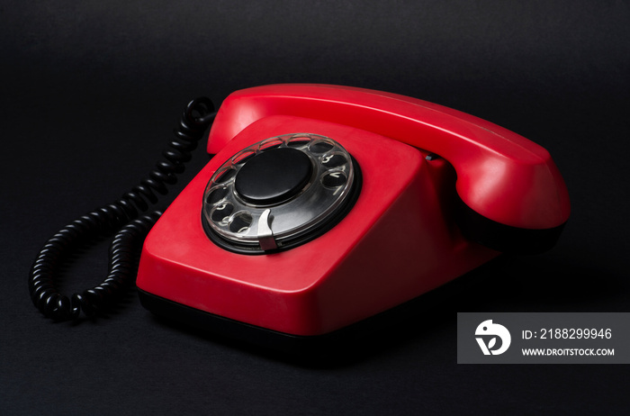 Retro red telephone