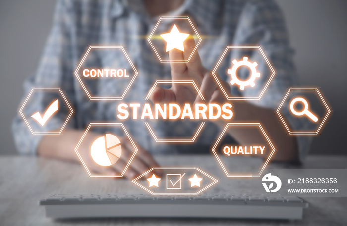 Concept Of Standards. Quality Control. Business concept