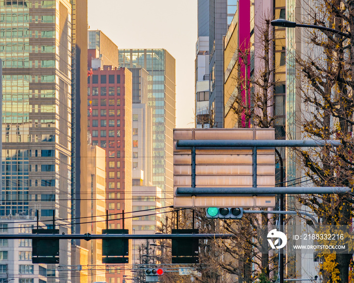 日本东京都涩谷区城市摩天大楼