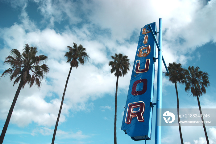 vintage liquor store sign