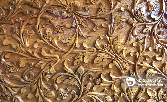 抽象生成的棕色木雕纹理