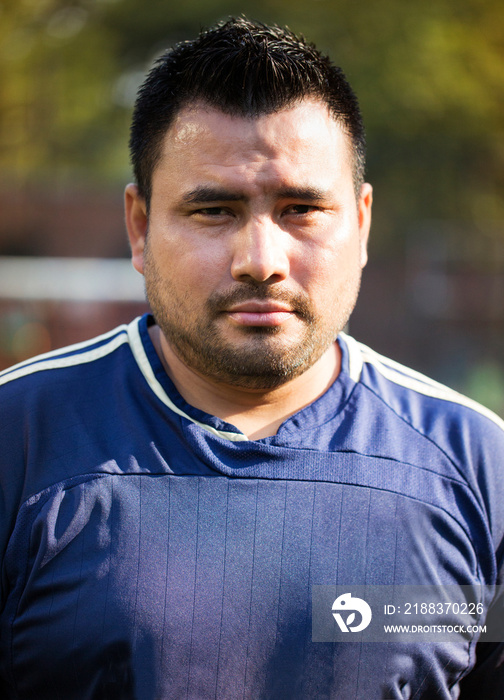 Portrait of soccer player