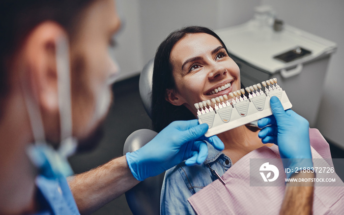 Woman in dental clinic