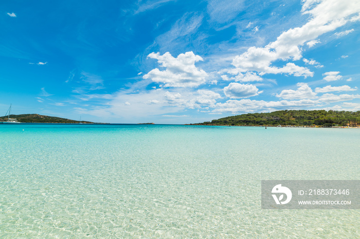 cumulus clouds in Cala Brandinchi