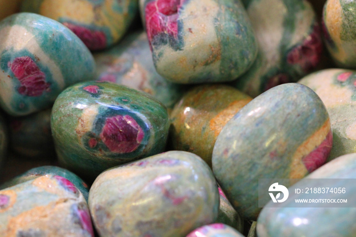 ruby crystal in the green fuchsite