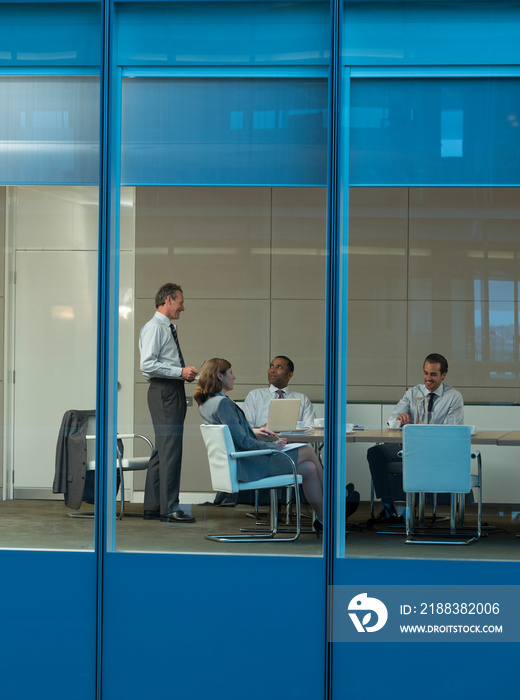 Corporate business people talking in conference room meeting