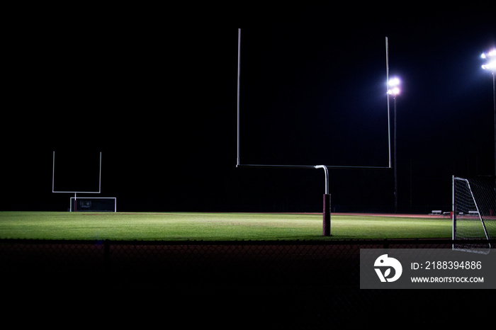 View of empty stadium at night