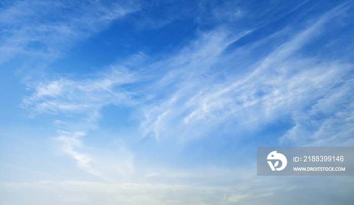 blue sky with white cloud landscape background