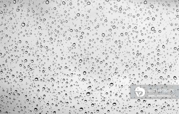 water drops on glass