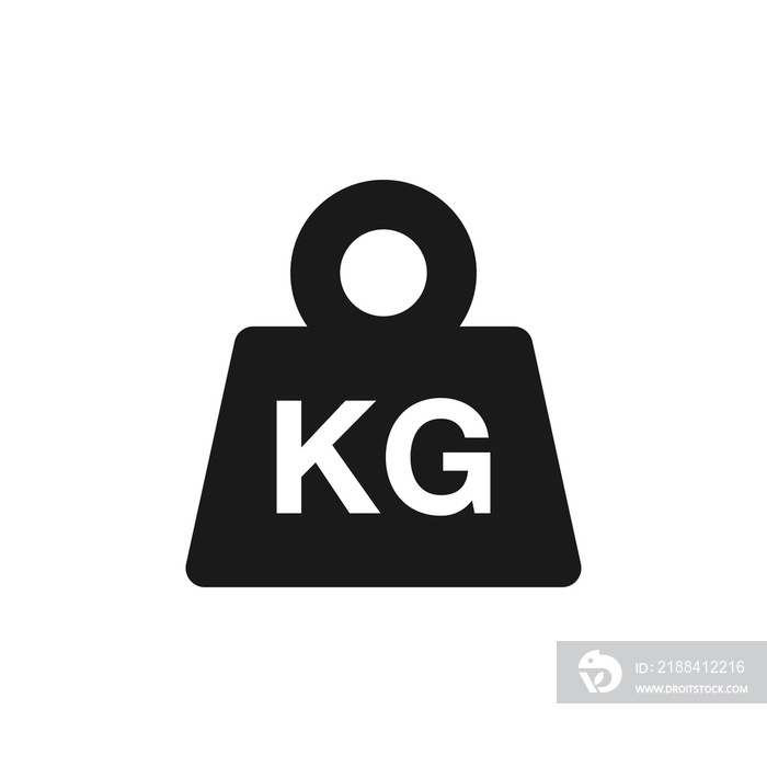 Kilogram icon. . Weight unit icon. Kg icon.