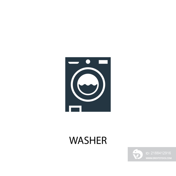 Washer creative icon. Simple element illustration. Washer concept symbol design from Cleaning collec