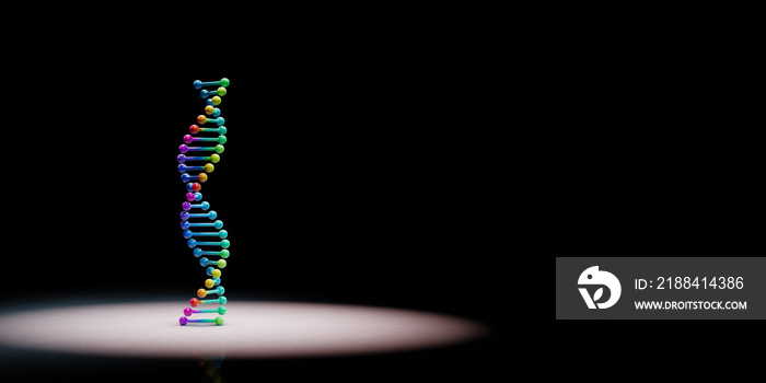 黑色背景下的DNA链