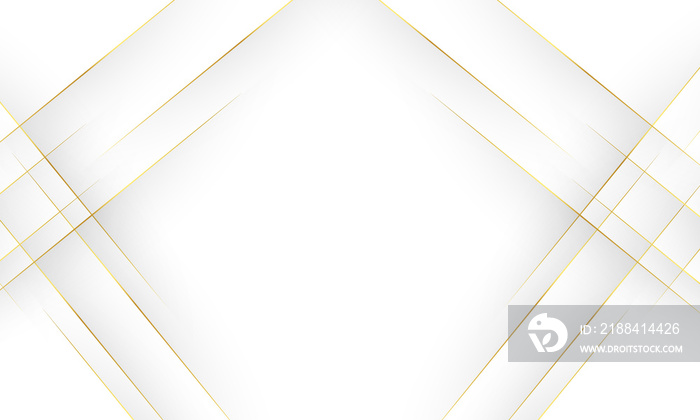 white background with gold outline decoration, abstract gray background, modern banner concept.