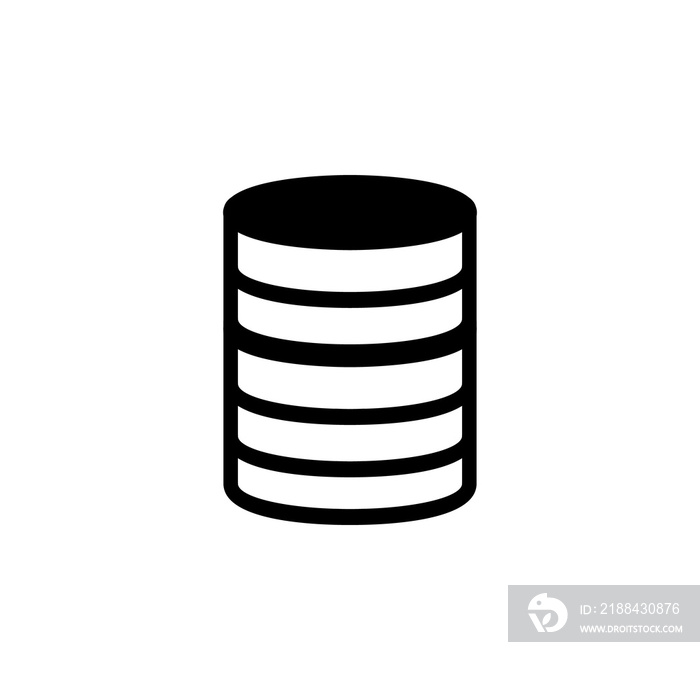 database icon vector. database vector design. sign design. flat style. Vector EPS 10