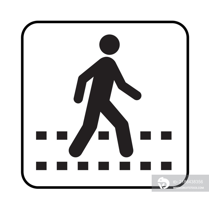 Walkway sign pictogram