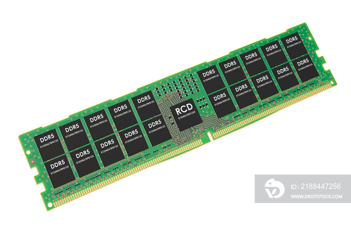 DDR5内存模块卡，3D渲染