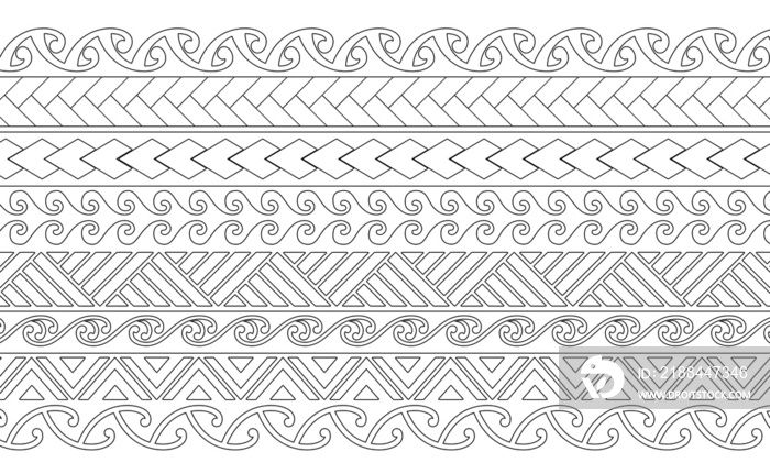 polynesian maori pattern vector illustration wallpaper tile tatto design line 문신도안 건대타투 마오리